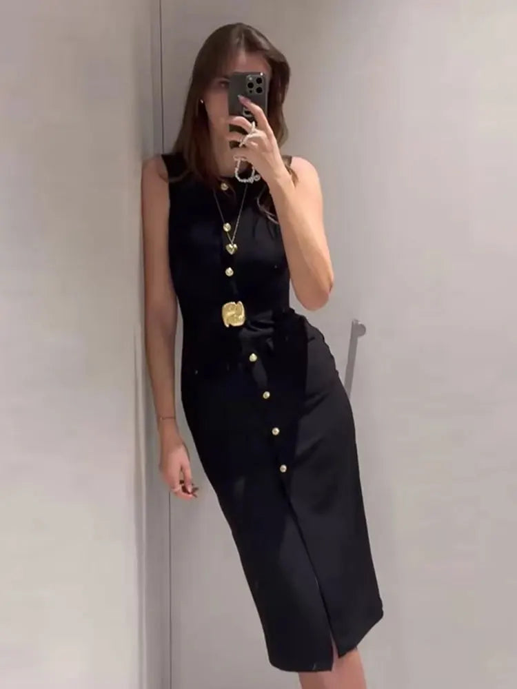 Classic O-Neck Dress