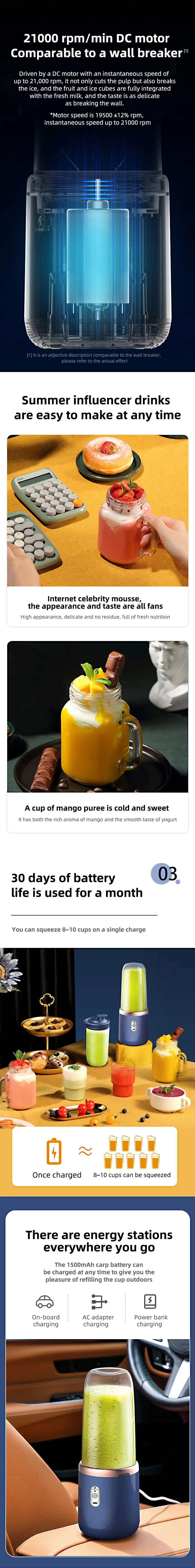 Portable Blender Bottle