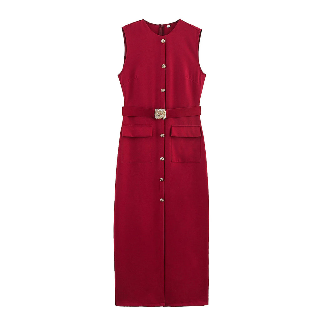 Classic O-Neck Dress