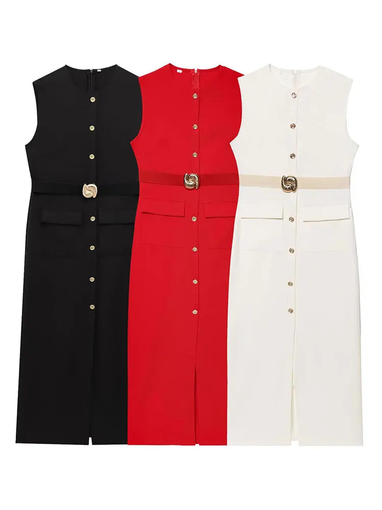 Classic O-Neck Dress